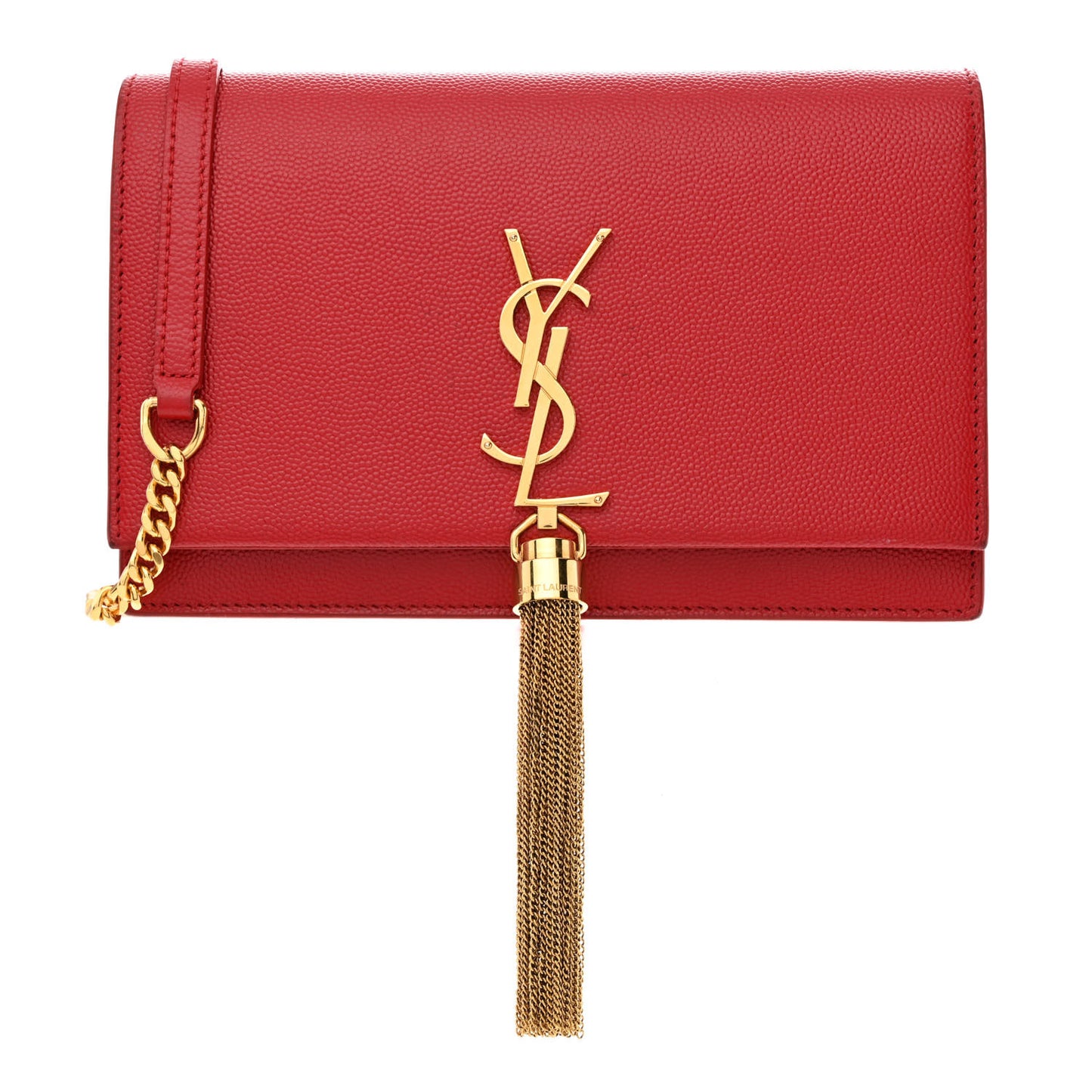 Grain De Poudre Classic Monogram Kate Tassel Chain Wallet Red