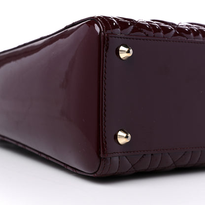 Christian Dior Patent Cannage Large Lady Dior Burgundy 7 of 12