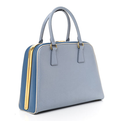 Prada Saffiano Pyramid Bag Aviazione Cobalto 3 of 9