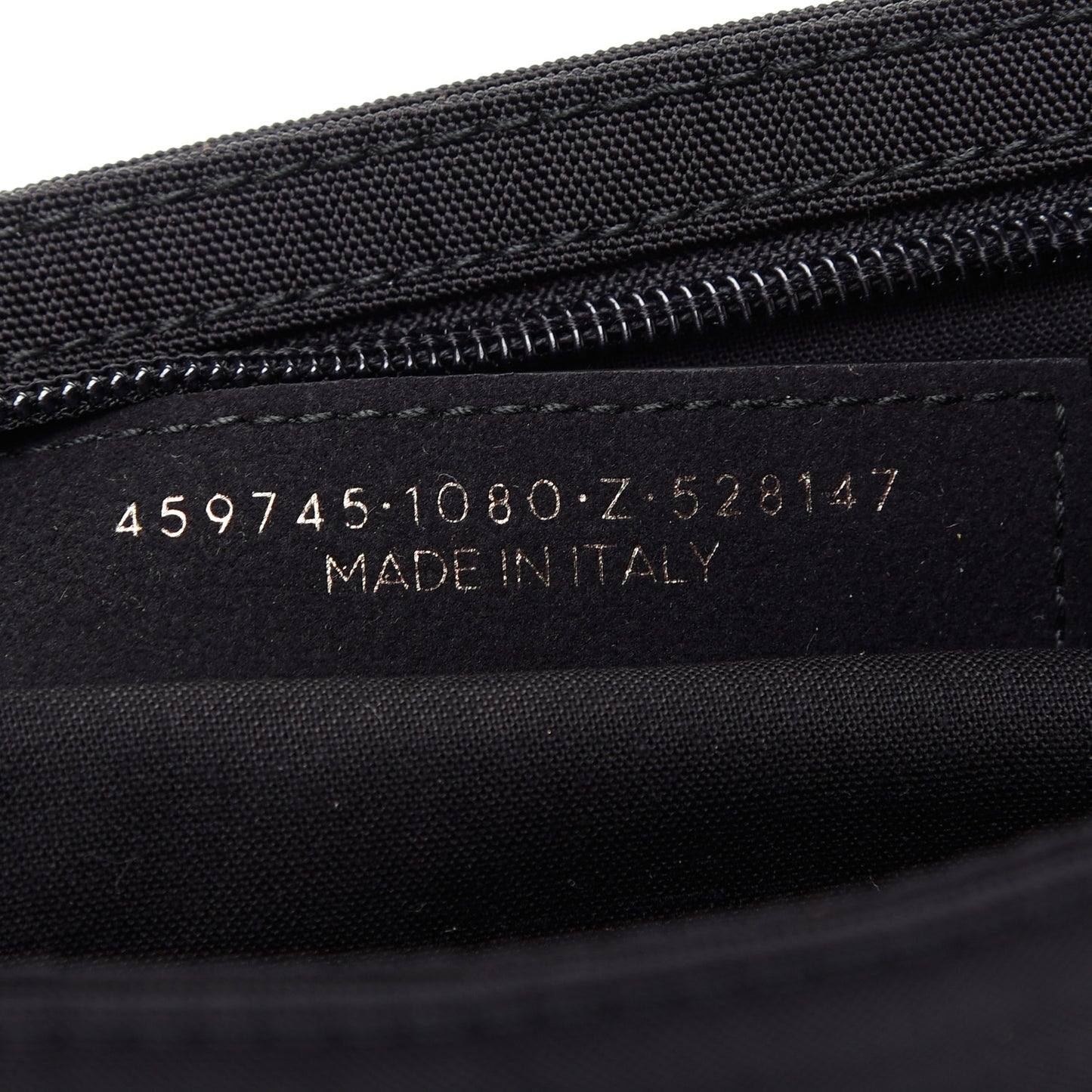 Nylon Embroidered Documents Case Milano Paris Los Angeles Black