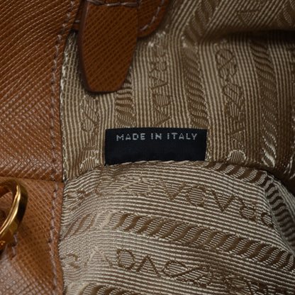 Prada Saffiano Small Galleria Double Zip Tote Caramel 7 of 9