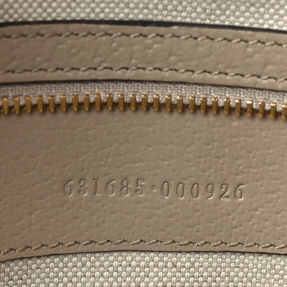 Gucci GG Supreme Monogram Textured Dollar Calfskin Web Medium Ophidia Shopping Tote Beige Mystic White Oatmeal 7 of 10