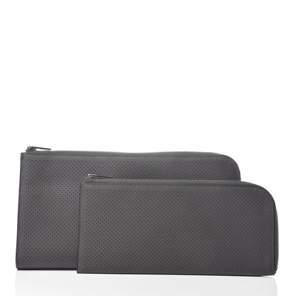 Hermes Evercolor Perforated Large Remix Voyage Wallet Graphite 2 of 7