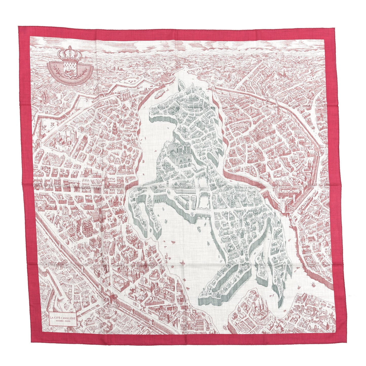 Cashmere Silk La Cite Cavaliere Shawl 140 Fuchsia Bordeaux