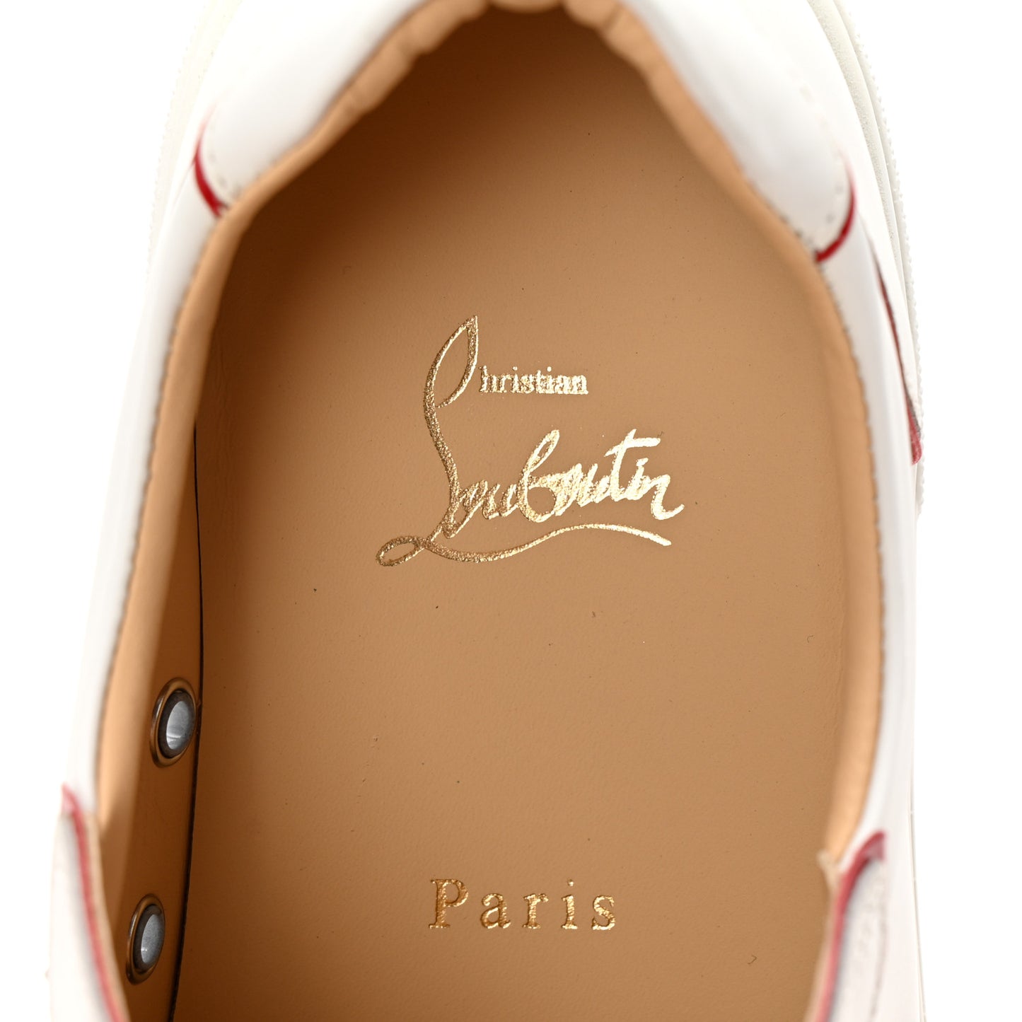 Calfskin Vierissima Flat Sneakers 40 White Red