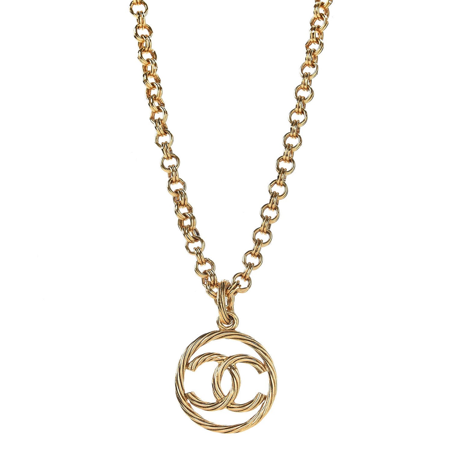 Chain CC Long Necklace Gold