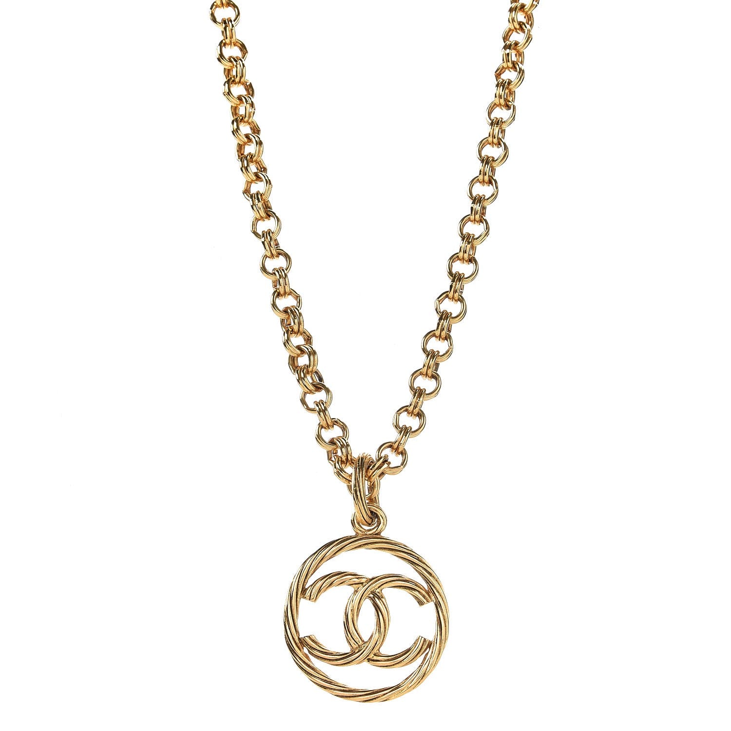 Chanel Chain CC Long Necklace Gold 1 of 6