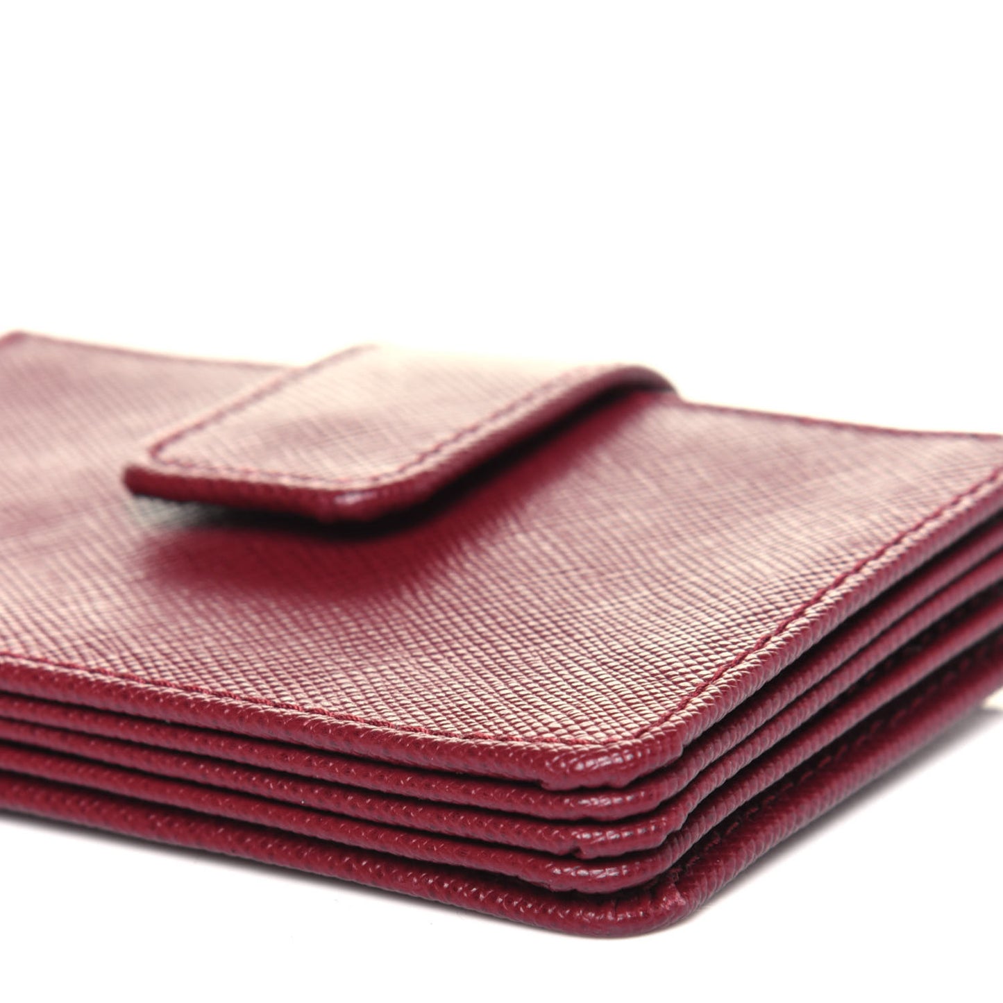 Saffiano Metal Accordion Card Case Cerise