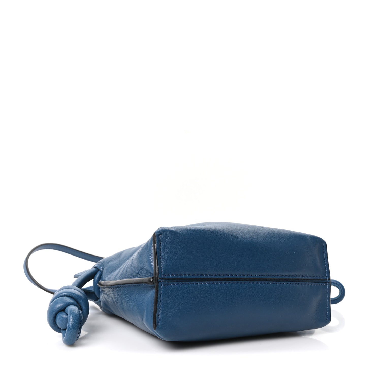 Nappa Mini Flamenco Knot Clutch Abyss Blue