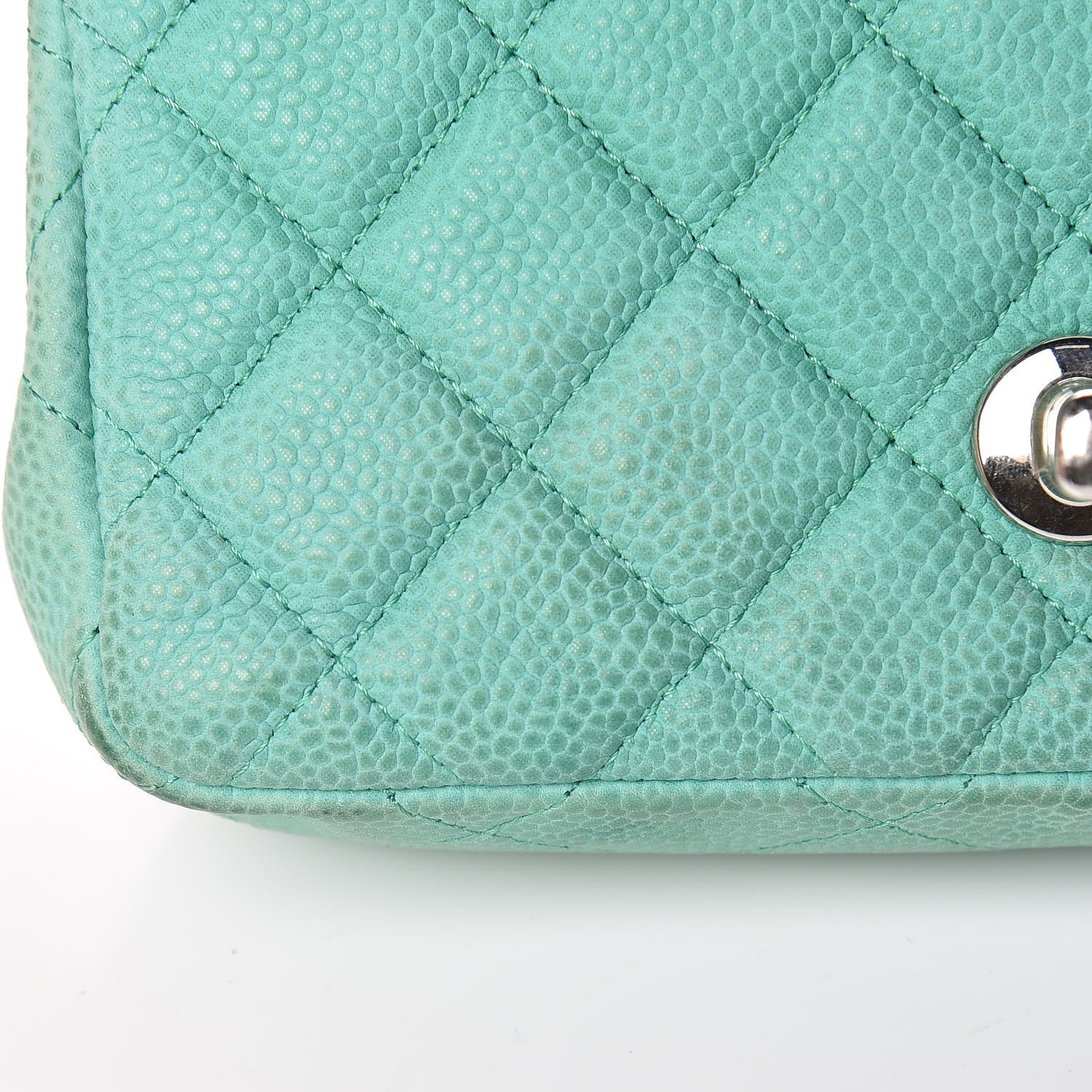 Chanel Caviar Quilted Extra Mini Flap Green 10 of 22