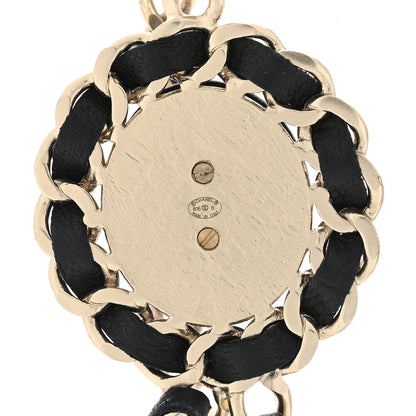 Chanel Lambskin CC Long Chain Necklace Black Gold 5 of 5