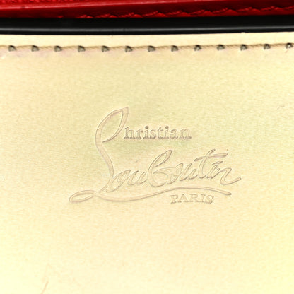 Christian Louboutin Glitter Metallic Patent Calfskin Psychic Spikes Paloma Clutch Gold 6 of 9