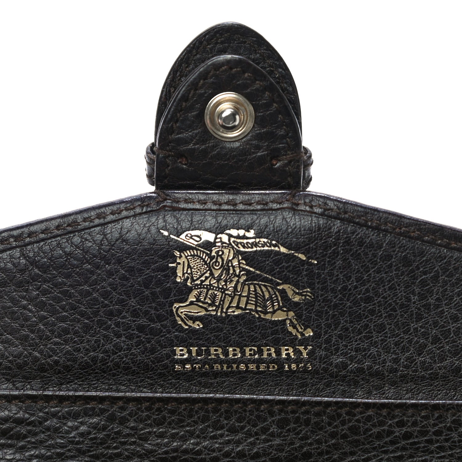 Burberry Calfskin Mega Check Continental Wallet Black 6 of 12