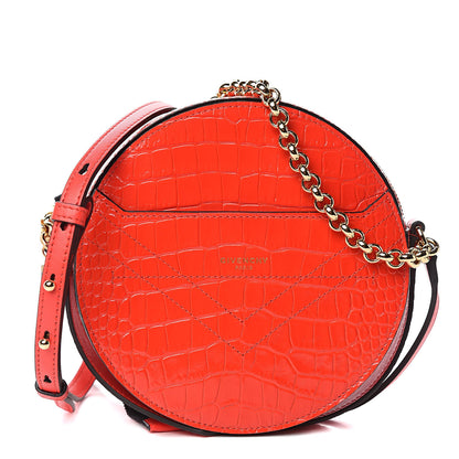 Givenchy Calfskin Crocodile Embossed Eden Round Red 1 of 12