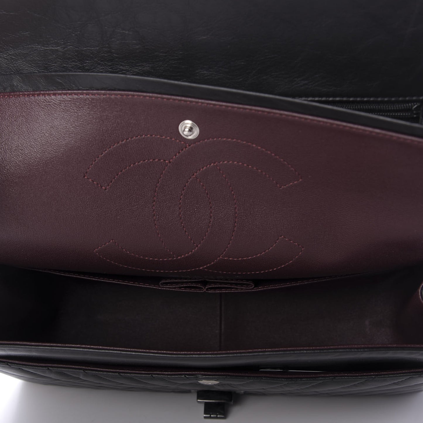 Aged Calfskin Chevron Quilted 2.55 Reissue 226 So Black