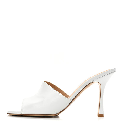 Bottega Veneta Lambskin Stretch Mule Sandals 40 Optic White 1 of 11