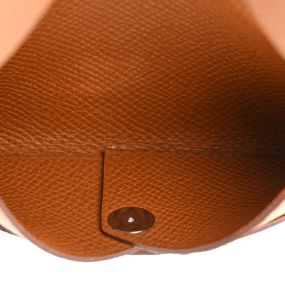 Hermes Epsom Calvi Card Case Gold 7 of 12