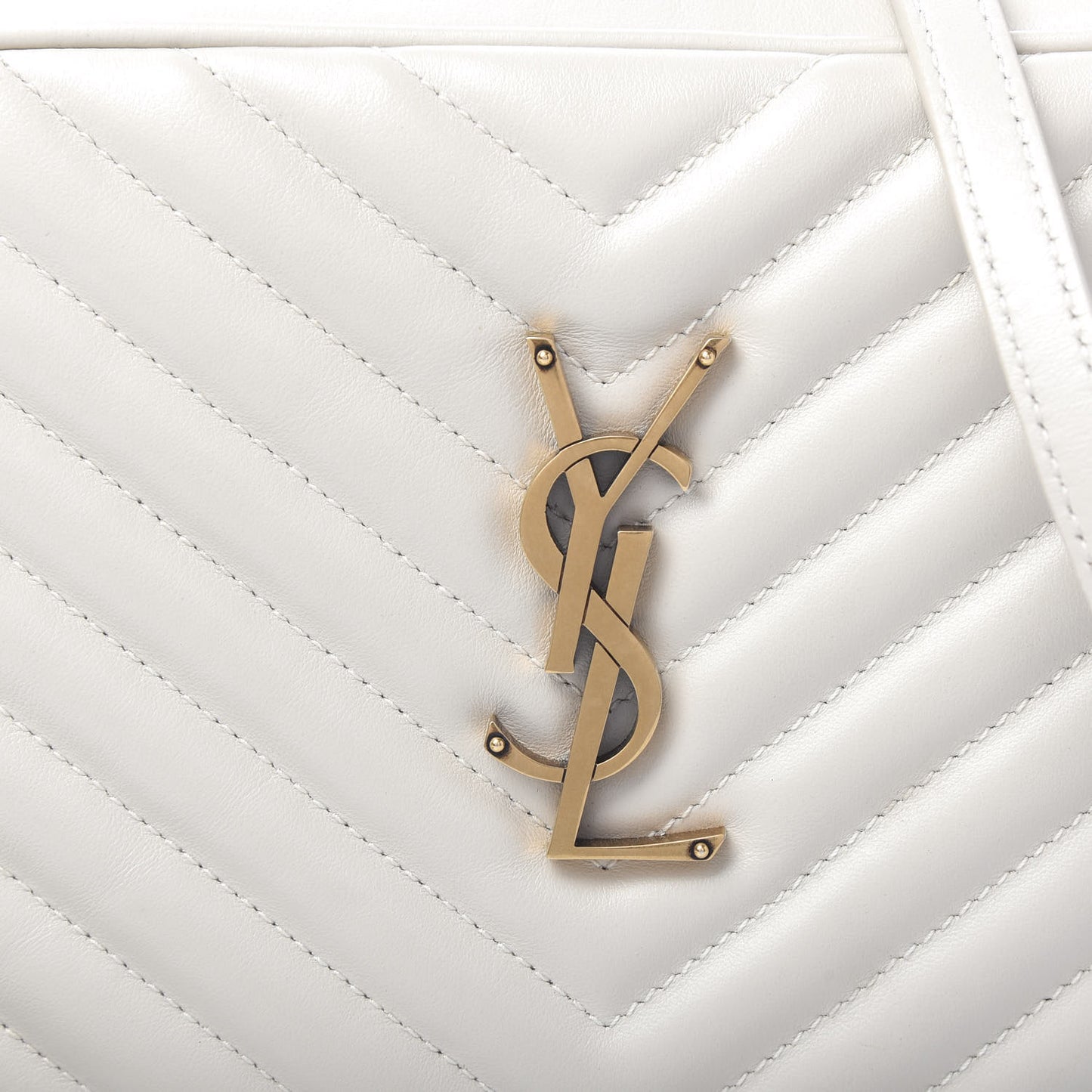 Calfskin Matelasse Monogram Lou Camera Bag Crema Soft