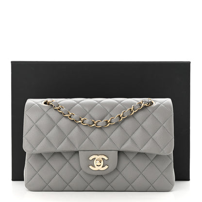 Chanel Caviar Quilted Small Double Flap Grey 11 of 11