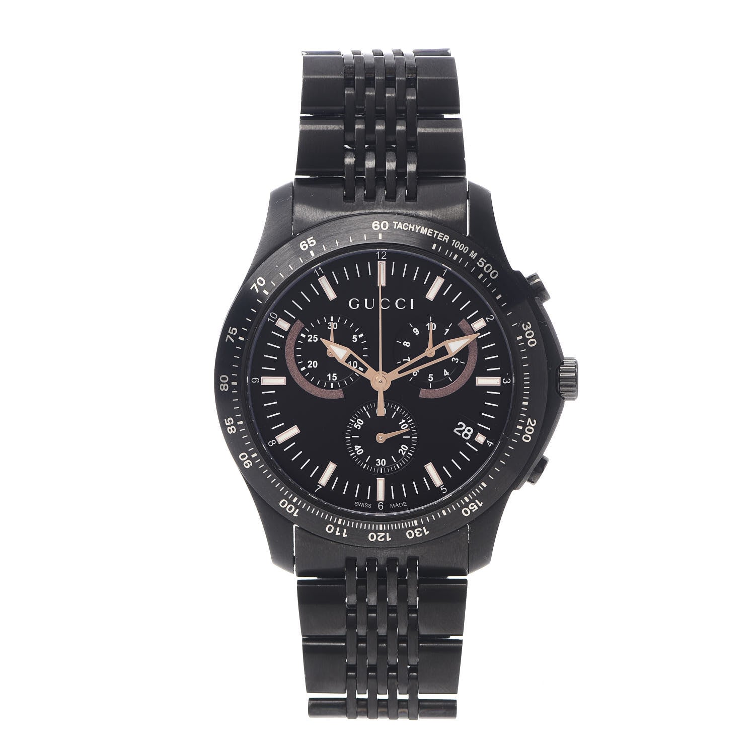 Gucci PVD Stainless Steel 44mm G-Timeless Chronograph Quartz Watch Black 1 of 6