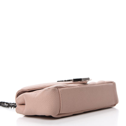 Saint Laurent Sheepskin Matelasse Monogram Classic Baby Chain Pale Pink Bag 4 of 13