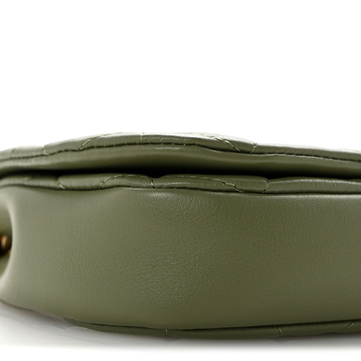 Chanel Calfskin Quilted Coco Mail Clutch With Chain Green 10 of 13