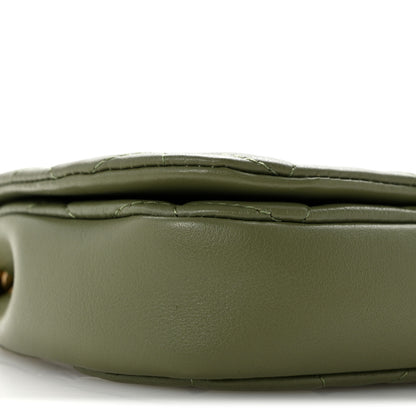 Chanel Calfskin Quilted Coco Mail Clutch With Chain Green 10 of 13