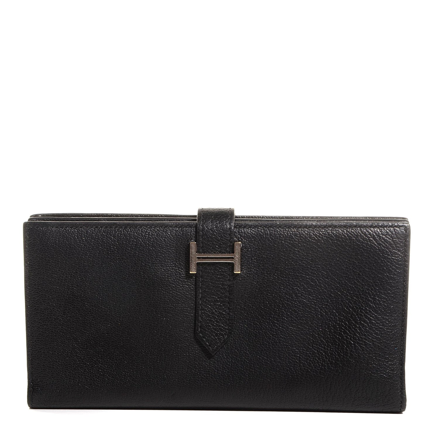 Chevre Mysore Bearn Gusset Wallet Black