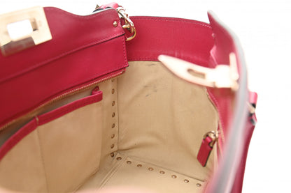 Valentino Garavani Vitello Small Rockstud Double Handle Tote Cyclamin 17 of 22