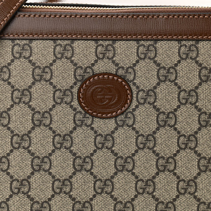Gucci GG Supreme Monogram Glazed Textured Calfskin Retro Interlocking G Box Shoulder Bag Beige Ebony Brown Sugar 8 of 10