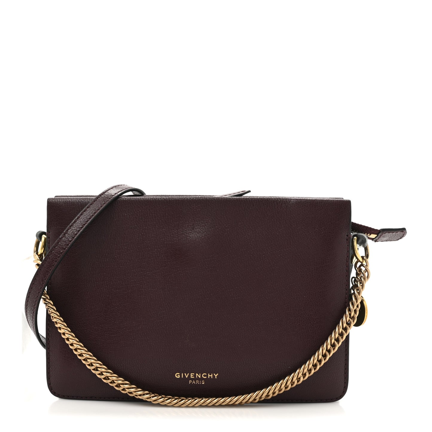 Goatskin Suede Cross 3 Crossbody Bag Aubergine Grey