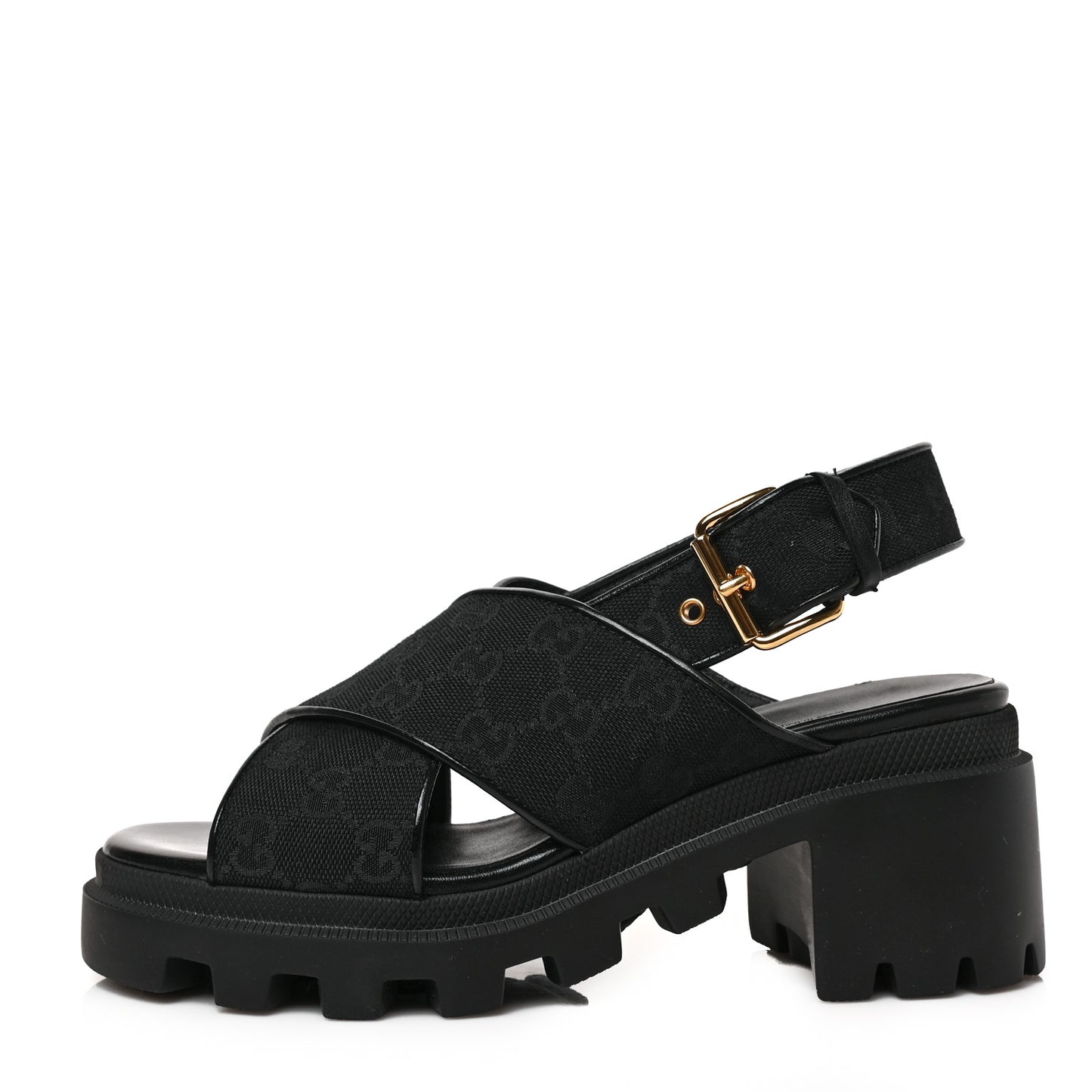 Monogram Granada Kid Trip 40/72mm Lug Sole Sandals 38 Black