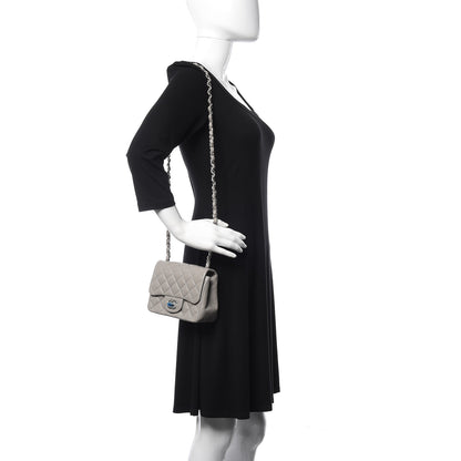 Chanel Lambskin Quilted Mini Square Flap Light Grey 2 of 11