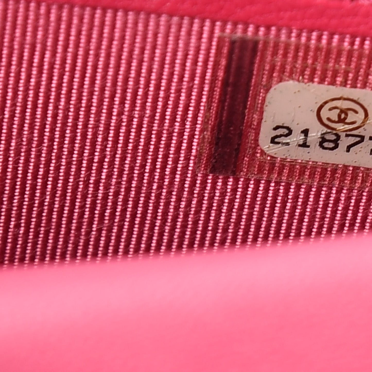 Lambskin Quilted Large Zip Around Organizer Wallet Dark Pink
