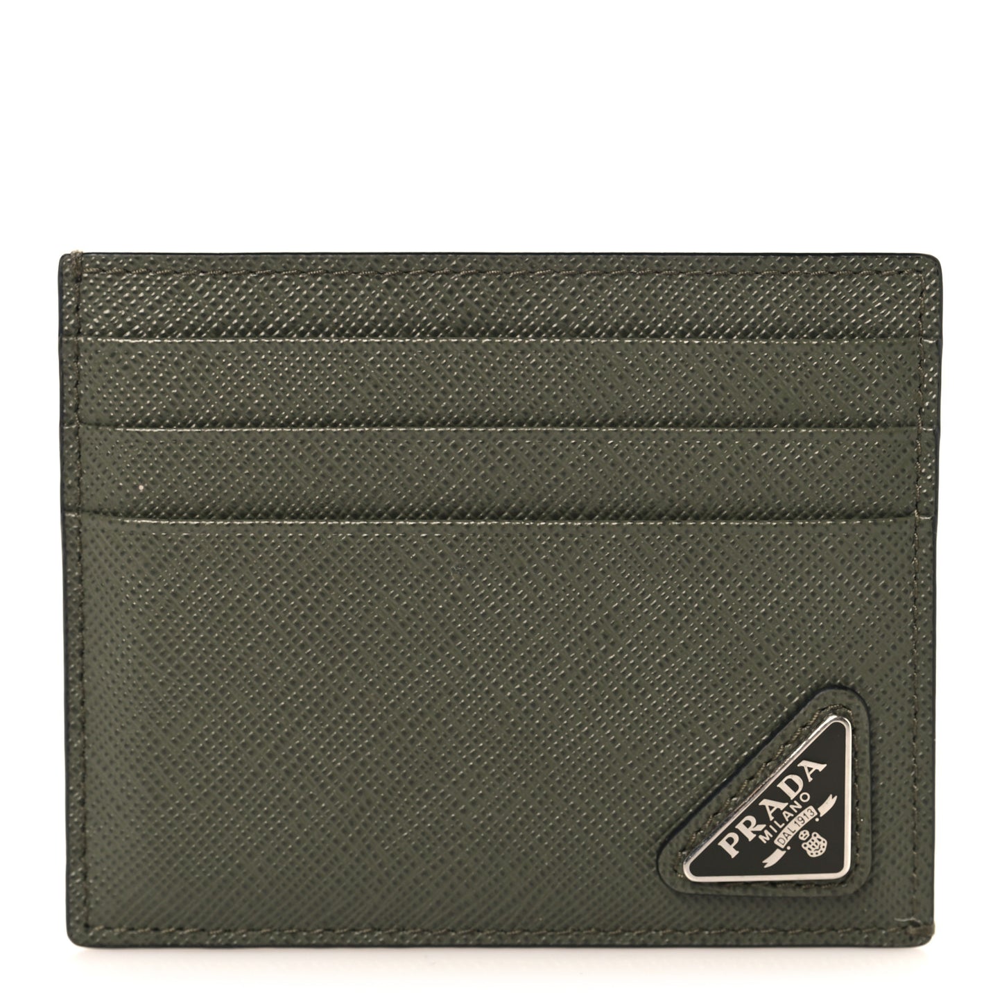 Saffiano Triangle Card Holder Loden