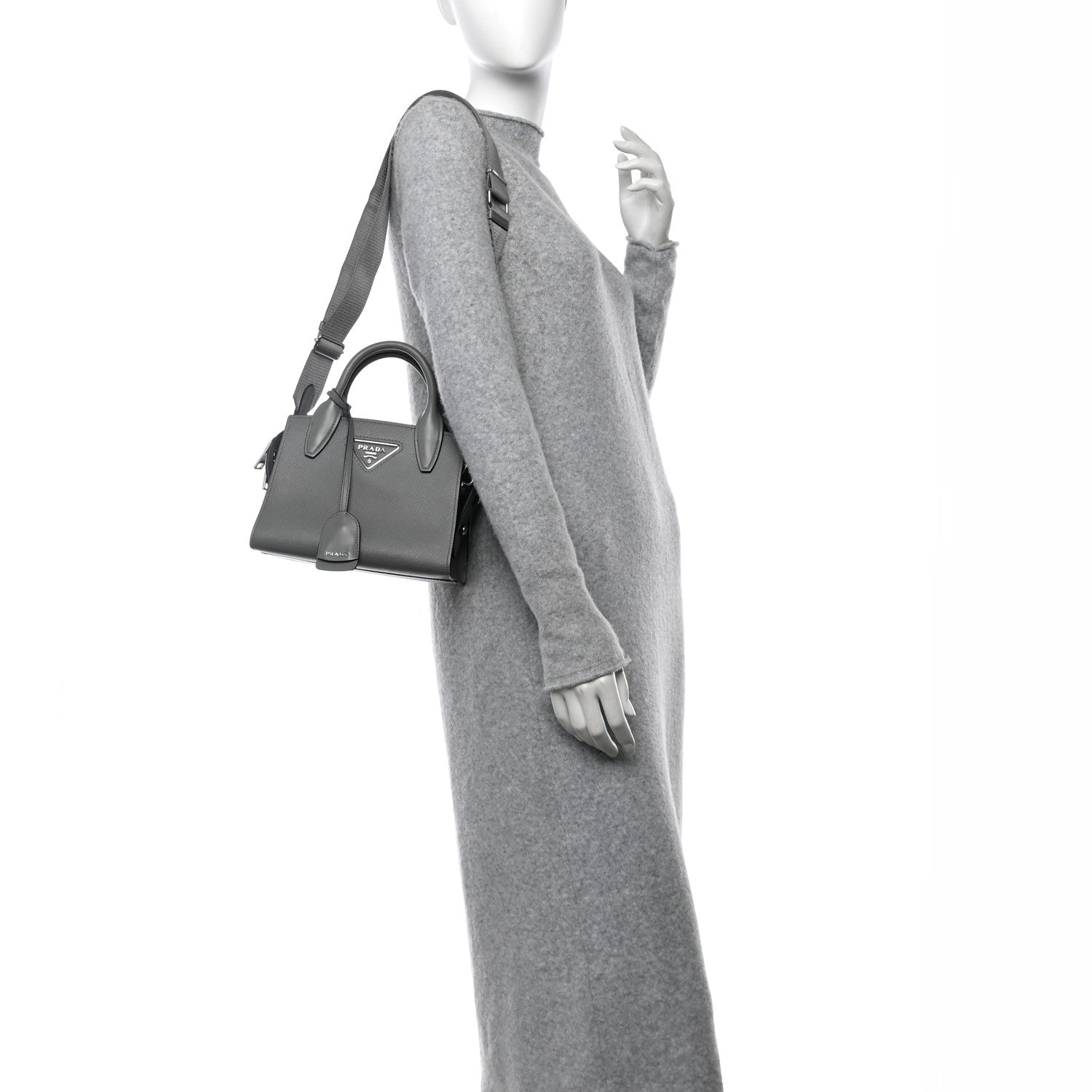 Prada Saffiano Cuir Small Kristen Ardesia 2 of 11
