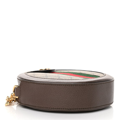 Gucci GG Supreme Monogram Web Mini Ophidia Round Shoulder Bag Brown 4 of 10