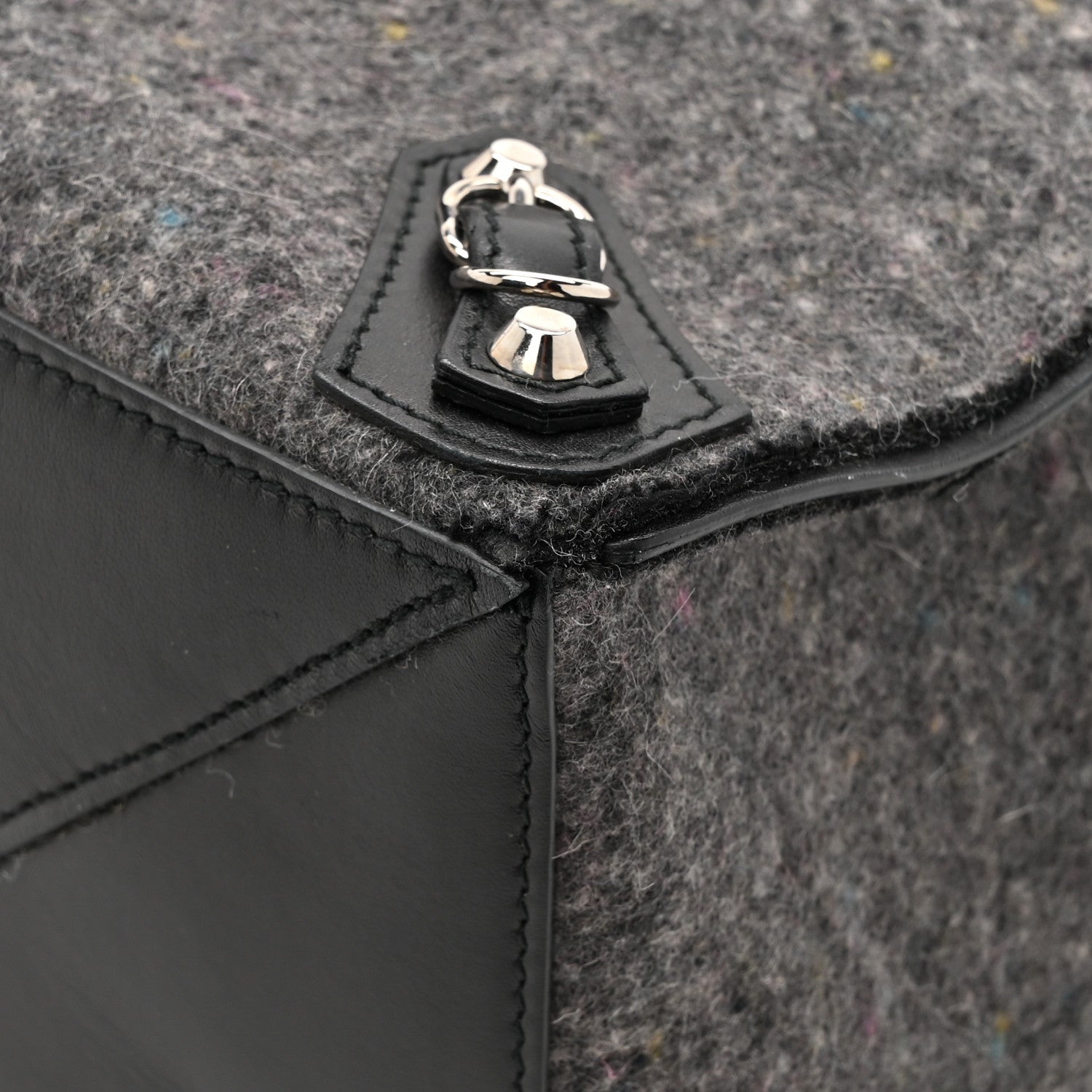Balenciaga Felt Calfskin Papier A4 Tote Grey Black 12 of 15