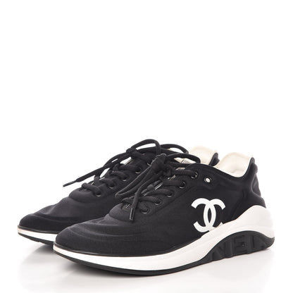 Chanel Lycra CC Sneakers 40 Black 3 of 7