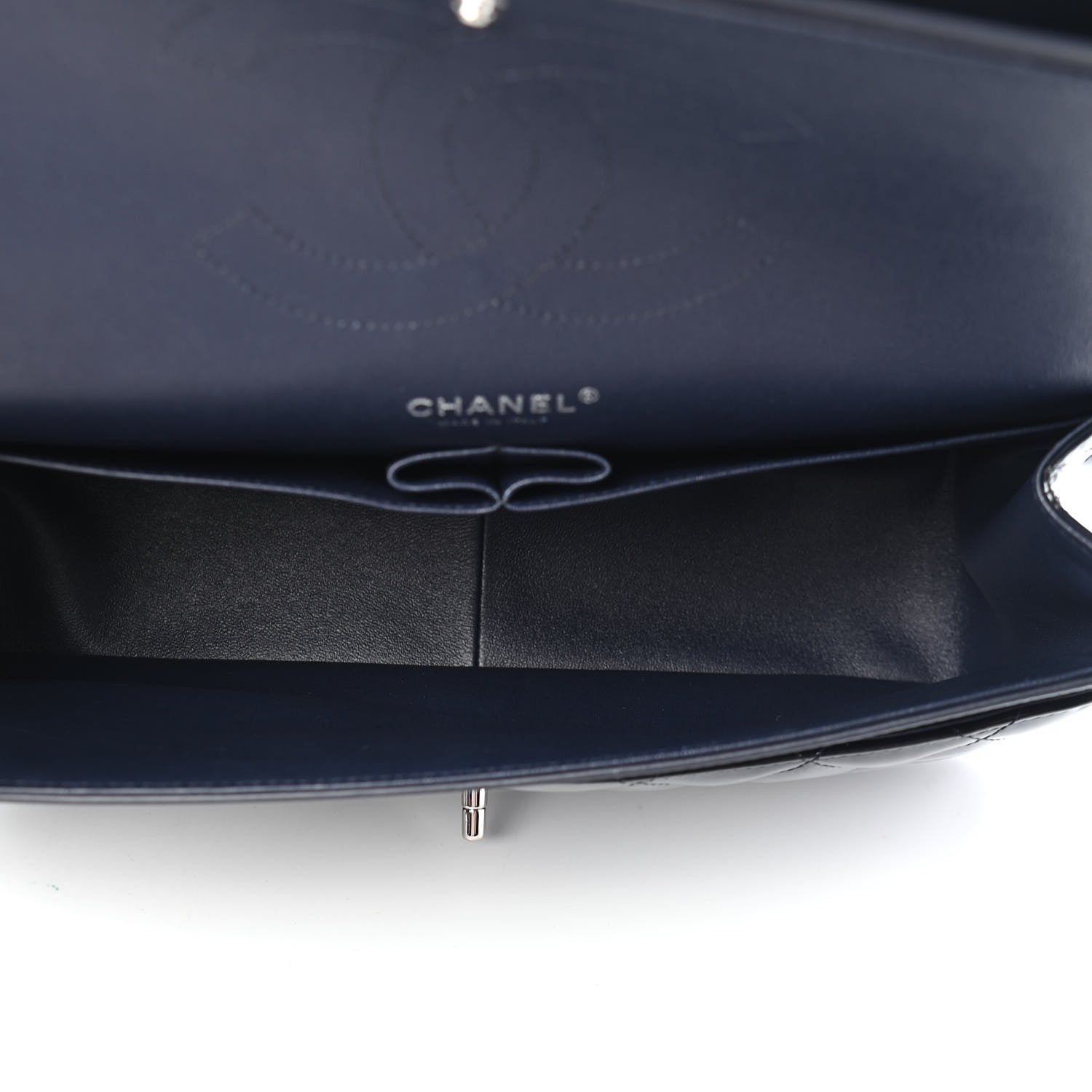 Chanel Patent Quilted Jumbo Double Flap Navy 5 of 9