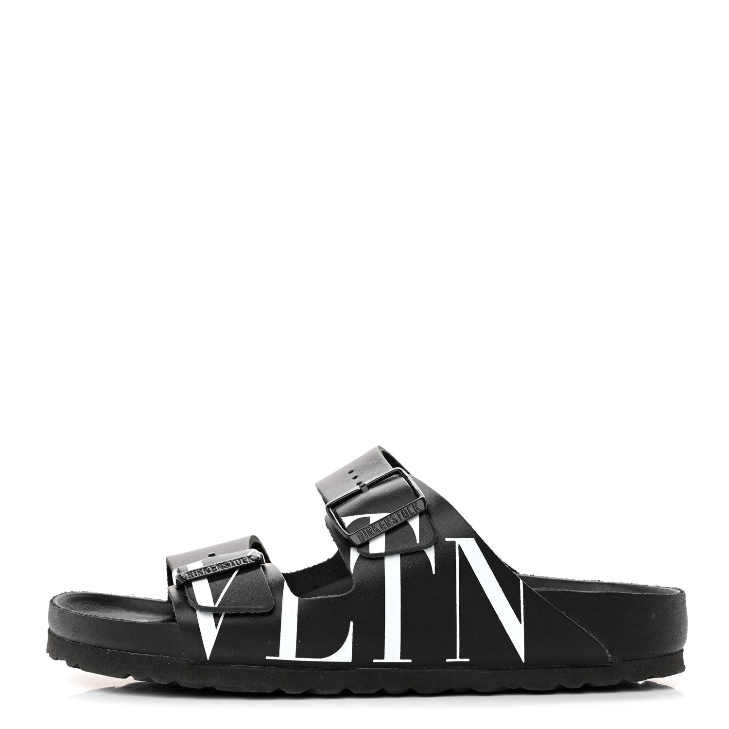 Valentino Garavani Calfskin VLTN Birkenstock Slide Sandals 39 Black 1 of 9
