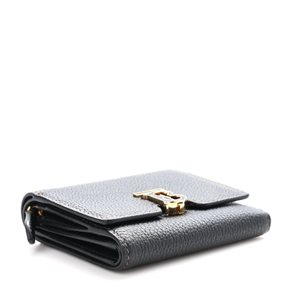 Burberry Grained Calfskin TB Compact Wallet Black 4 of 8