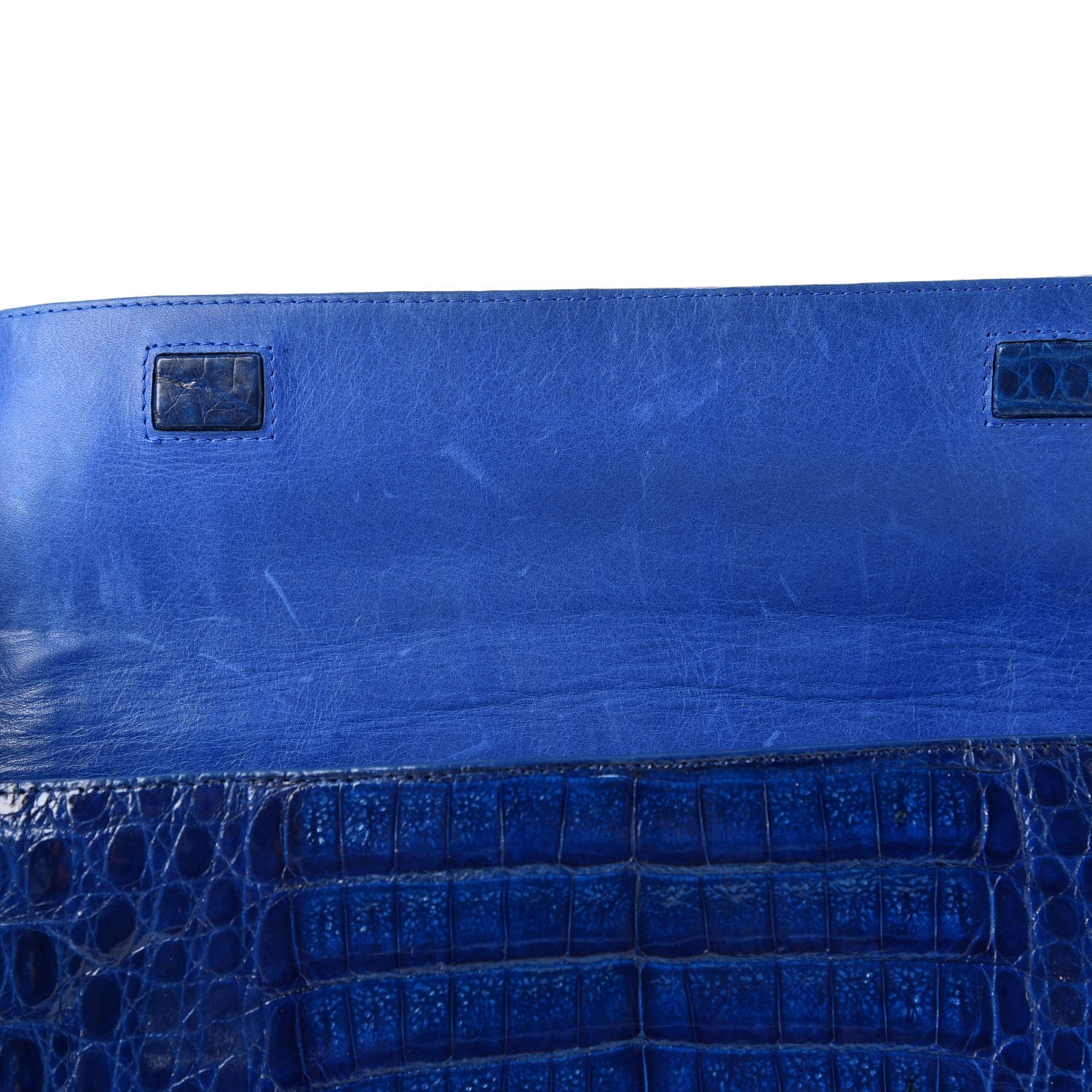 Nancy Gonzalez Crocodile Foldover Clutch Blue 8 of 8