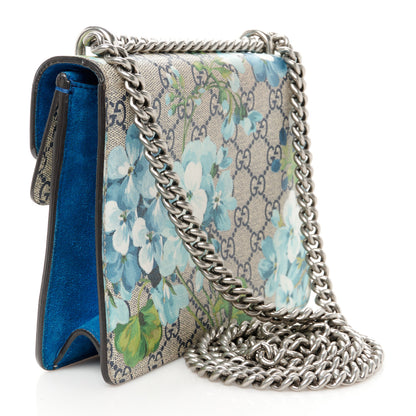Gucci GG Supreme Monogram Blooms Mini Dionysus Shoulder Bag Beige Navy Vintage Blue 3 of 10