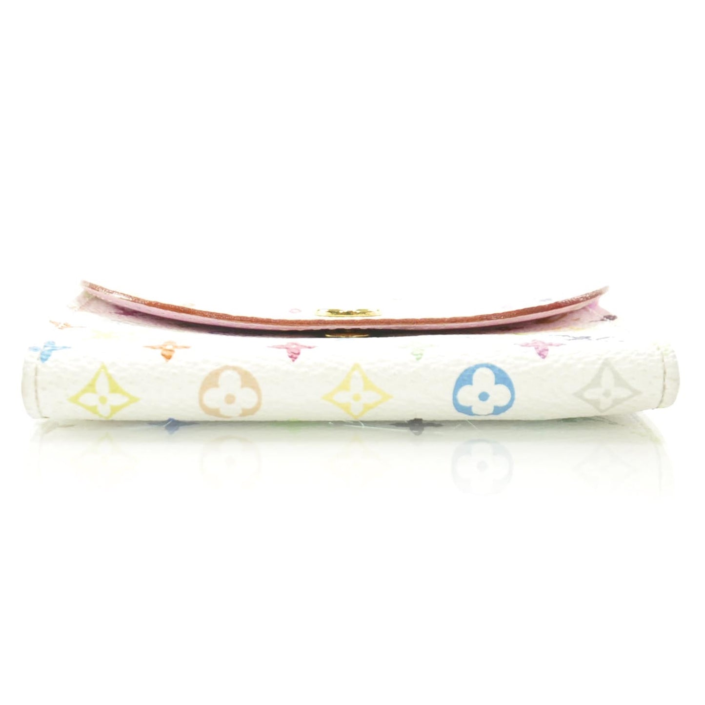 Monogram Multicolor Business Card Holder White