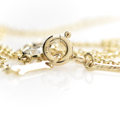 Tiffany 18K Yellow Gold Diamond .75ctw 5 Station Diamonds by the Yard Necklace 5 of 9