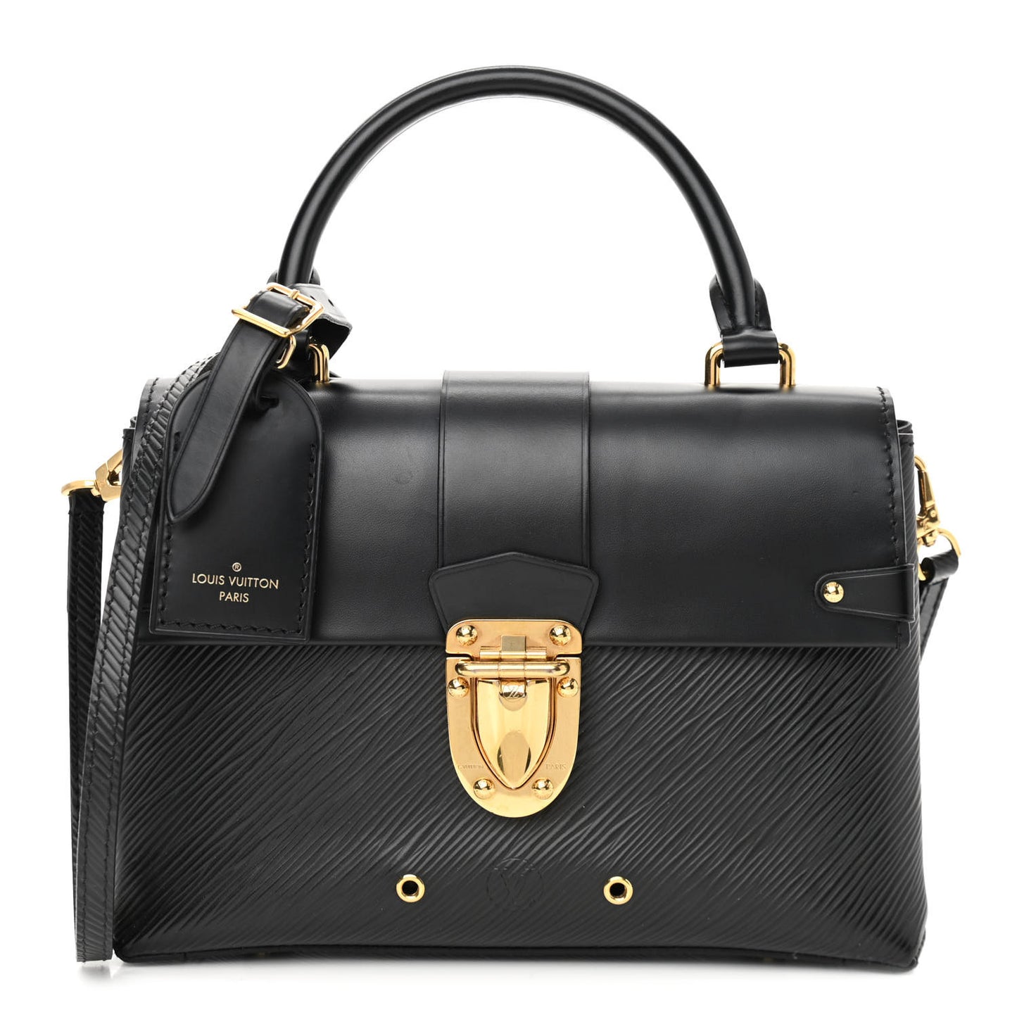 Epi One Handle Flap Bag Black