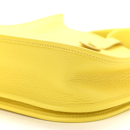 Hermes Taurillon Clemence Evelyne III PM Lime 10 of 10