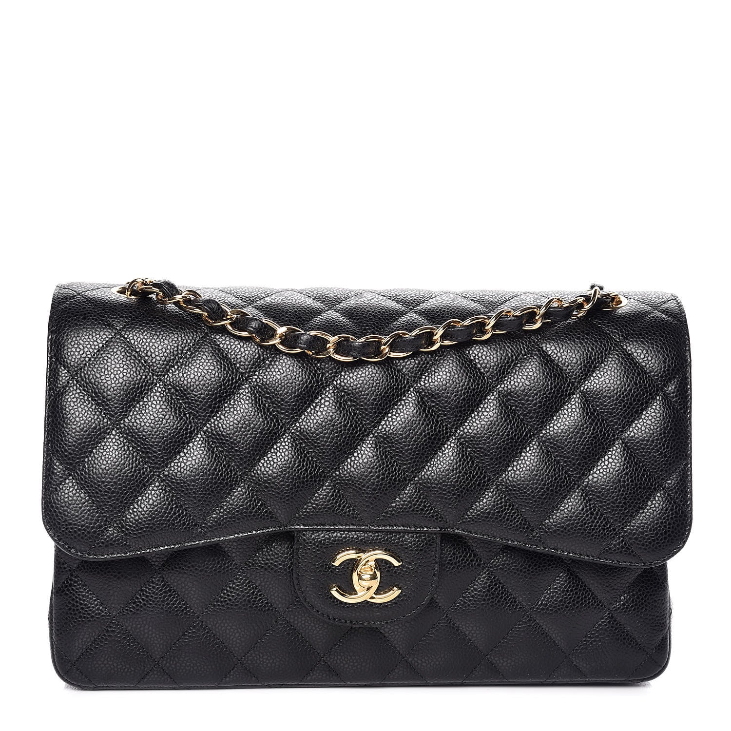 Chanel Caviar Quilted Jumbo Double Flap Black 1 of 10