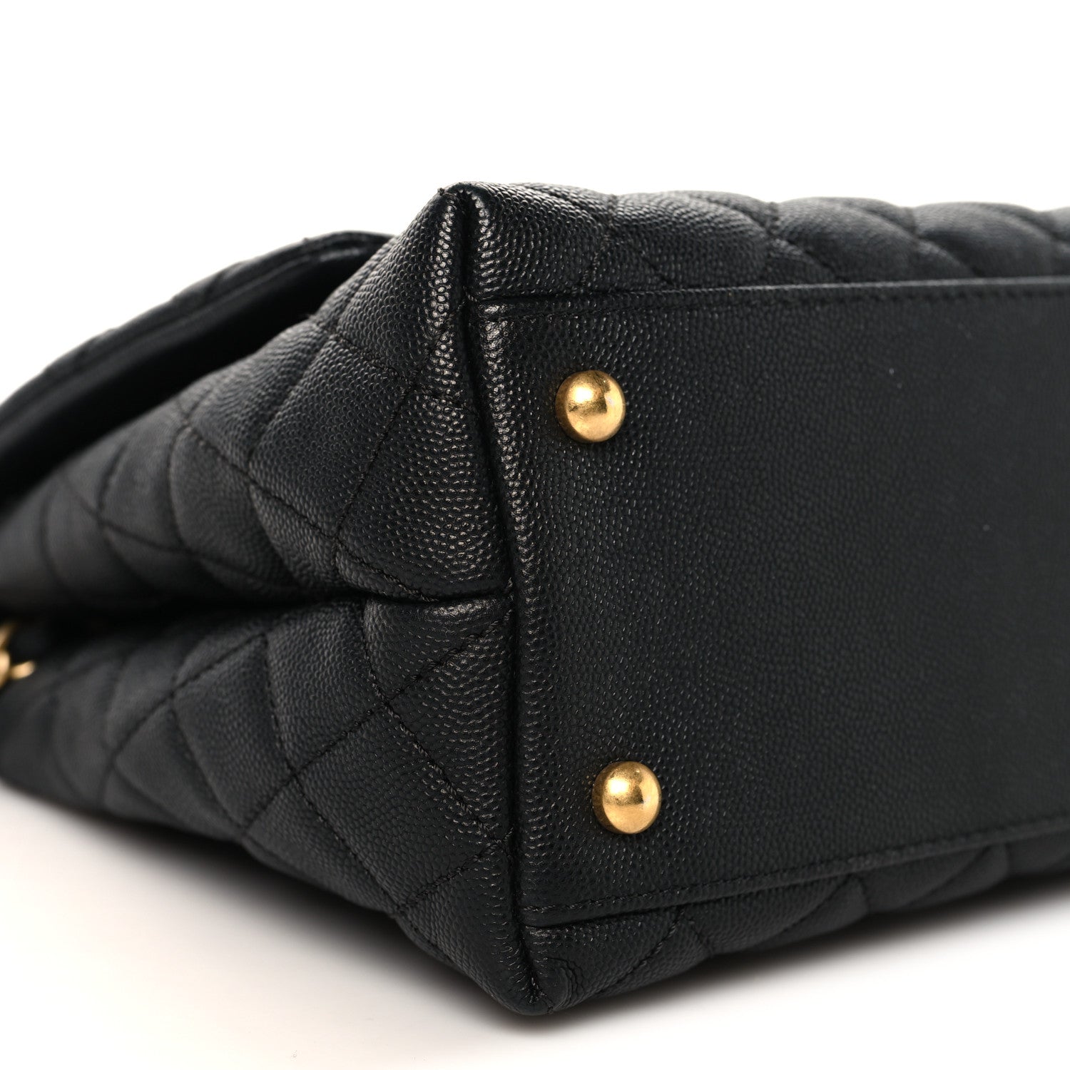 Chanel Caviar Quilted Small Coco Handle Flap Black 9 of 10